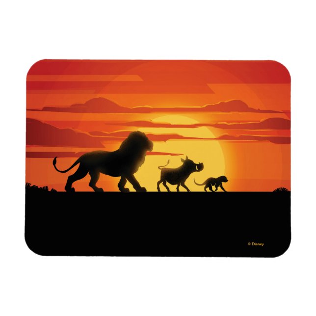Lion King | Simba, Pumbaa, & Timon Silhouette Magnet (Horizontal)