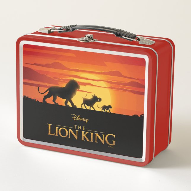 Lion King | Simba, Pumbaa, & Timon Silhouette Metal Lunch Box (Front)