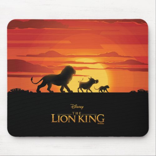 Lion King  Simba Pumbaa  Timon Silhouette Mouse Pad