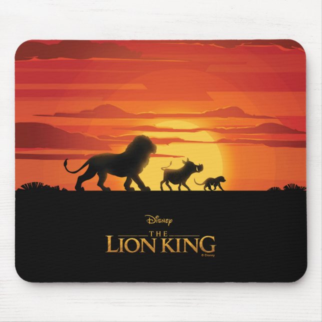 Lion King | Simba, Pumbaa, & Timon Silhouette Mouse Pad (Front)