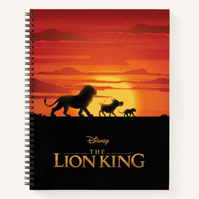 Lion King | Simba, Pumbaa, & Timon Silhouette Notebook (Front)