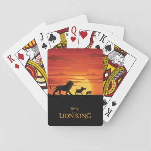 Lion King  Simba Pumbaa  Timon Silhouette Playing Cards