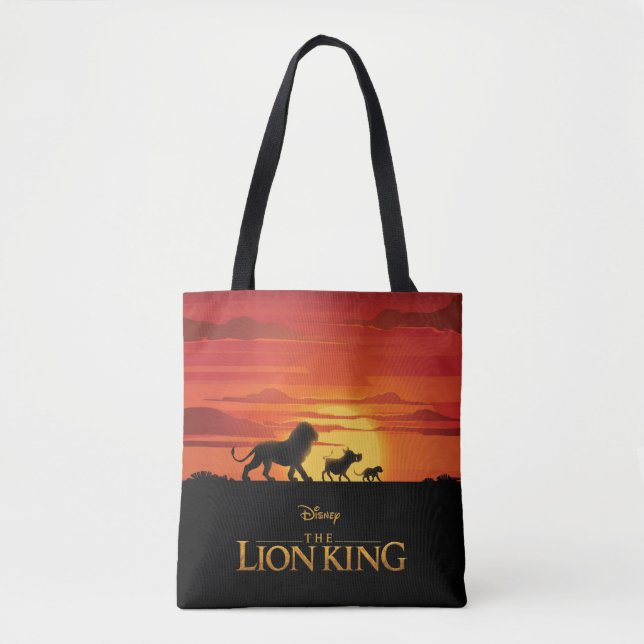 Lion King | Simba, Pumbaa, & Timon Silhouette Tote Bag (Front)