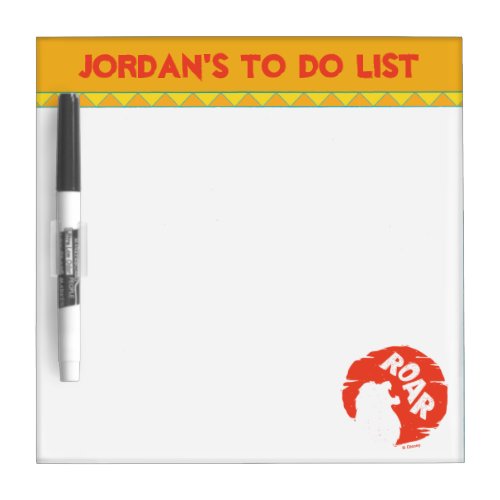 Lion King  Simba Roar Silhouette Dry Erase Board