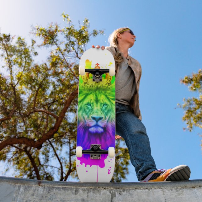 Lion King Skateboard Deck in Abstract Colors! (Outdoor 1)