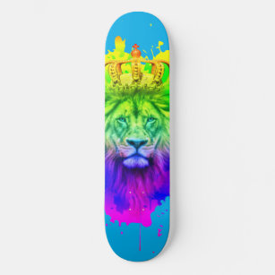 Lion King Skateboard Deck in Abstract Colors!