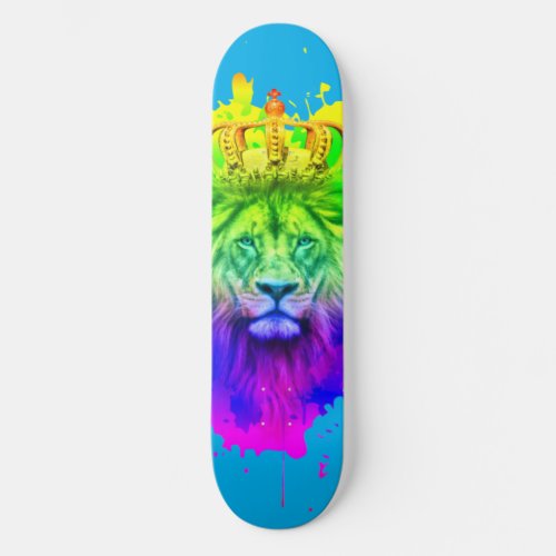 Lion King Skateboard Deck in Abstract Colors