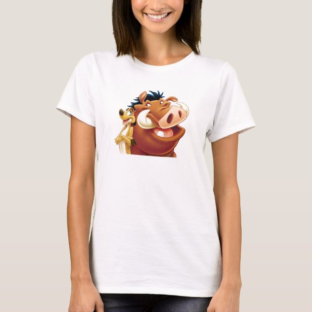 Lion King Timon and Pumba smiling Disney T-Shirt (Front)