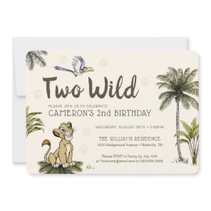 Lion King Two Wild Second Birthday Invitation
