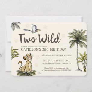 Lion King Two Wild Second Birthday Invitation