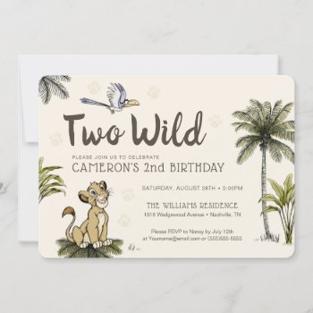 Lion King Two Wild Second Birthday Invitation by lionking at Zazzle