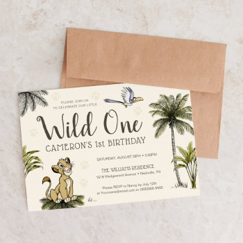 Lion King Wild One First Birthday Invitation by lionking at Zazzle