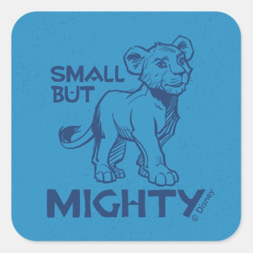 Lion King  Young Simba Sketch Square Sticker