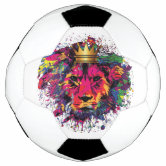 Vintage Lion Monogram/Personalized Soccer Ball