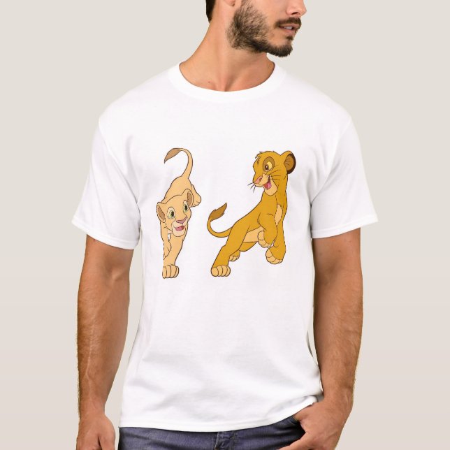 Lion King's Simba and Nala Playing Disney T-Shirt (Front)