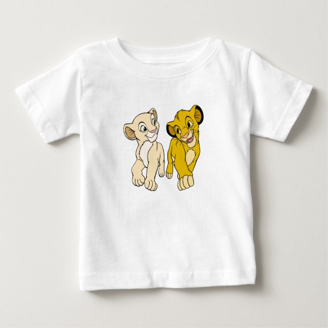 Lion King's Simba & Nala smiling Disney Baby T-Shirt (Front)