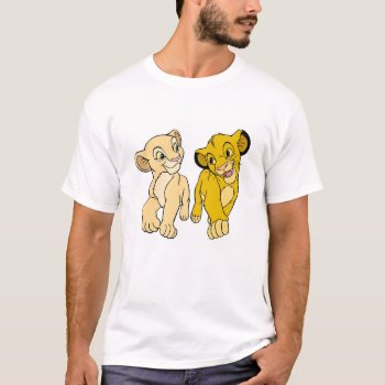 Lion King's Simba & Nala Smiling Disney T-shirt by lionking at Zazzle