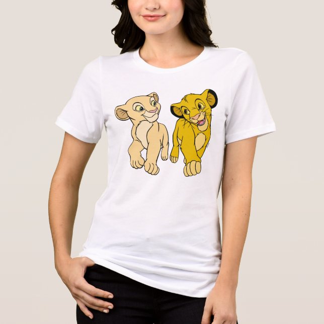 Lion King's Simba & Nala smiling Disney Tri-Blend Shirt (Front)
