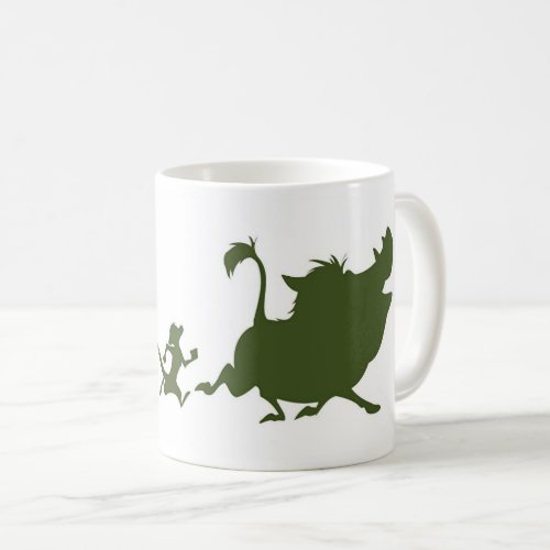 Lion Kings Simba Timon and Pumba Silhouettes Coffee Mug