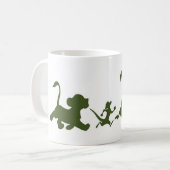 Lion King's Simba, Timon, and Pumba Silhouettes Coffee Mug (Front Left)