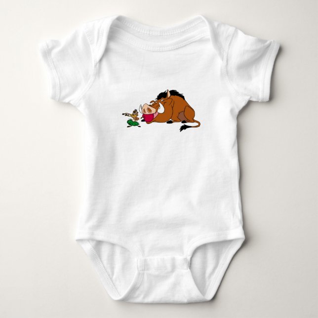 Lion King's Timon And Pumbaa Disney Baby Bodysuit (Front)