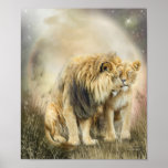 Lion Kiss Art Poster/Print Poster