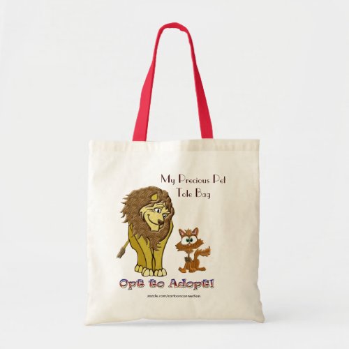 Lion  Kitty Cartoon Tote Bag