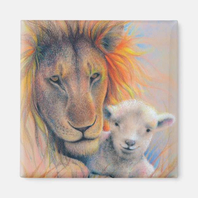 "Lion & Lamb" Magnet (Front)