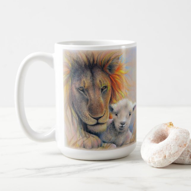 Lion & Lamb Mug (With Donut)