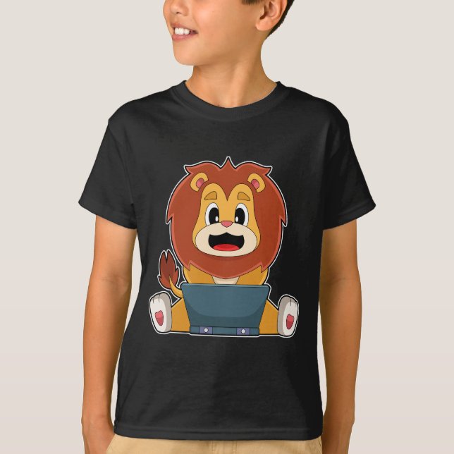 Lion Laptop T-Shirt (Front)