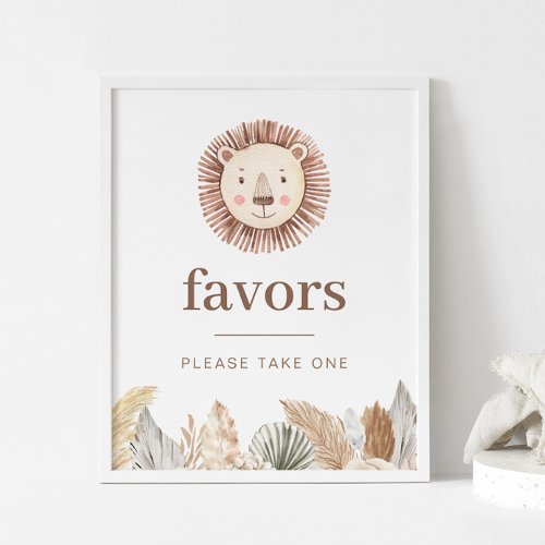 Lion Leaf Neutral Favors Sign