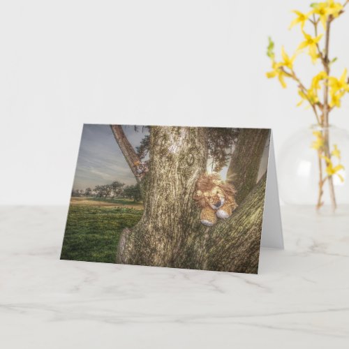 LionLeopard are Friends Cust Blank Greeting Card