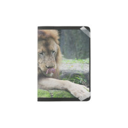 Lion Licking His Chops! Passport Holder