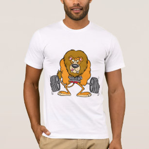 Lion Lifing Weights Mens T-Shirt