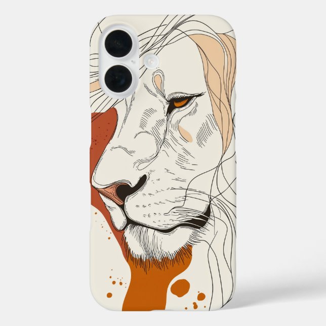 Lion Line Majesty Case-Mate iPhone Case (Back)