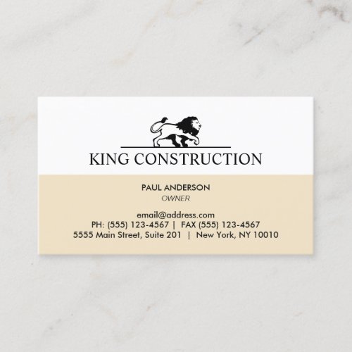 Lion Logo Profesional Business Card