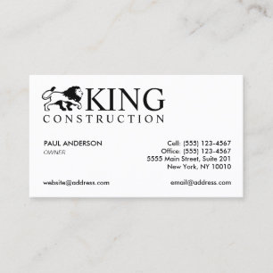 Lion Logo Professional Business Card