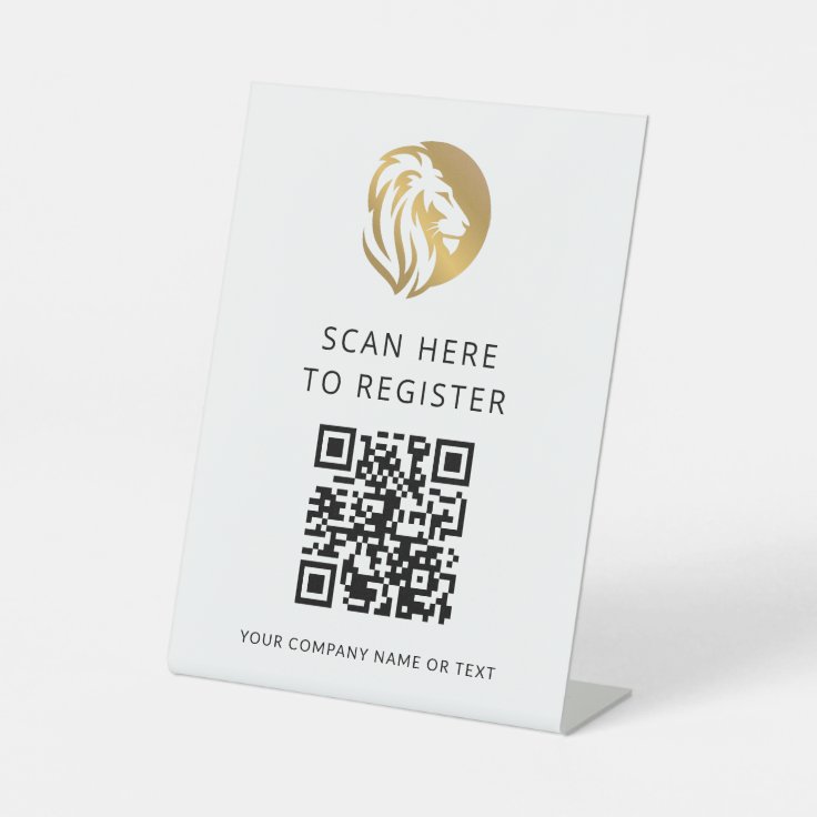Lion Logo QR Code Sign In Zazzle