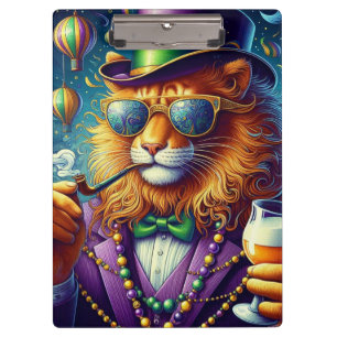 Lion/Louisiana Mardi Gras Clipboard