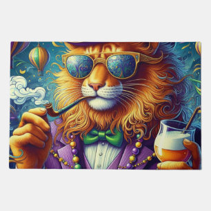 Lion/Louisiana Mardi Gras Doormat