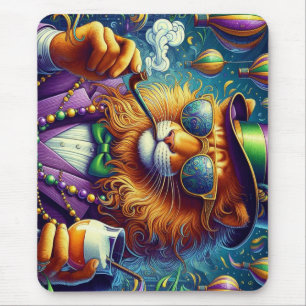 Lion/Louisiana Mardi Gras Mouse Pad