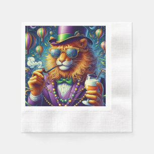 Lion/Louisiana Mardi Gras  Napkins