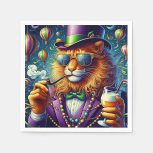 Lion/Louisiana Mardi Gras  Napkins