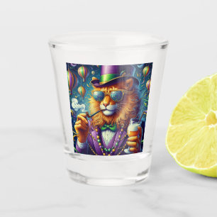 Lion/Louisiana Mardi Gras  Shot Glass
