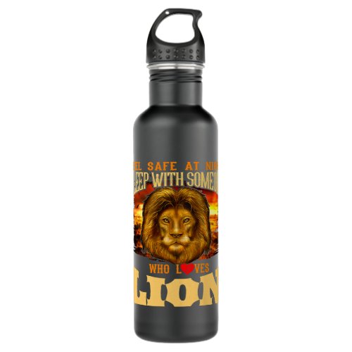 Lion Love Funny Jungle Animal Wild Cat Stainless Steel Water Bottle