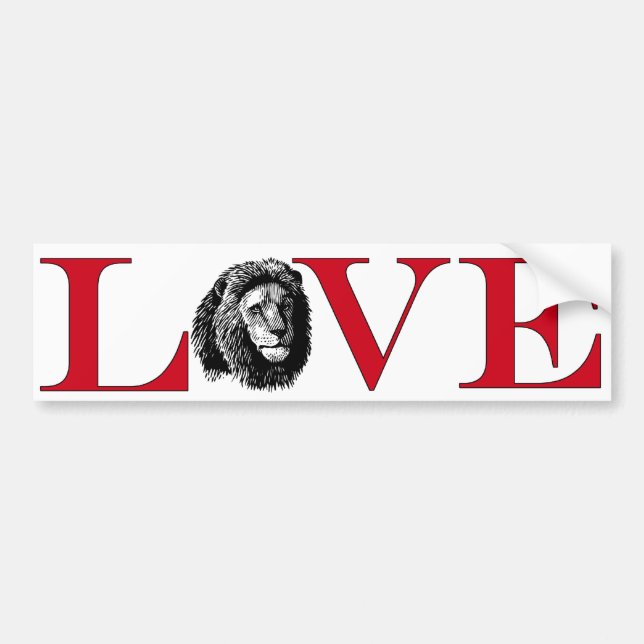 Lion Lover Bumpersticker Bumper Sticker (Front)