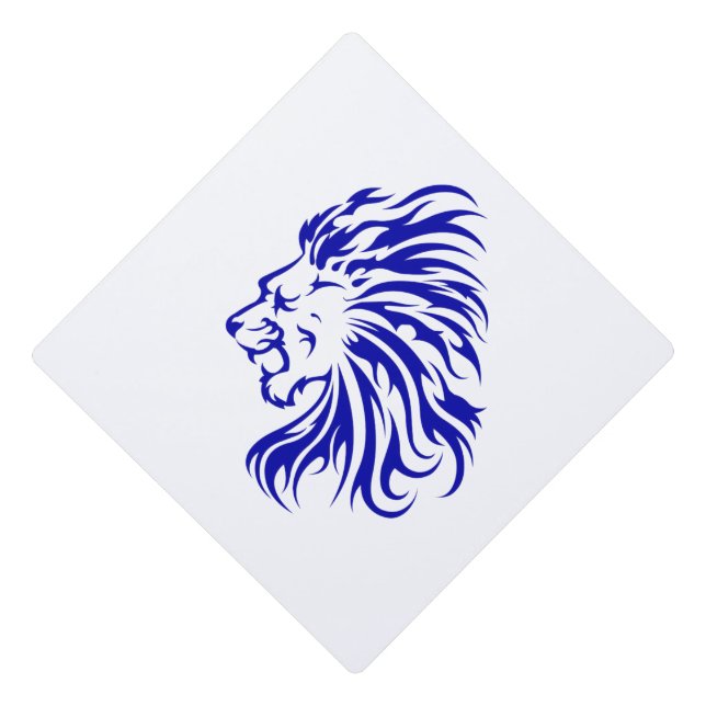 Lion lover gift,lion birthday anniversary wedding  graduation cap topper (Front)