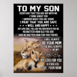 Lion Lover To My Son Lion Poster<br><div class="desc">Lion Lover To My Son Lion</div>