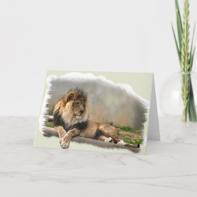Lion Lovers Art Gifts Card (Front)
