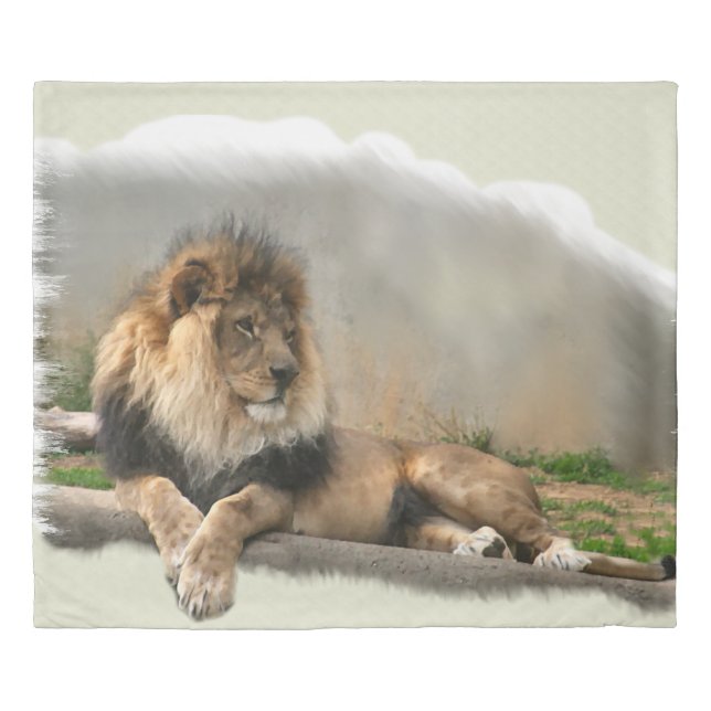 Lion Lovers Art Gifts Duvet Cover (Front)